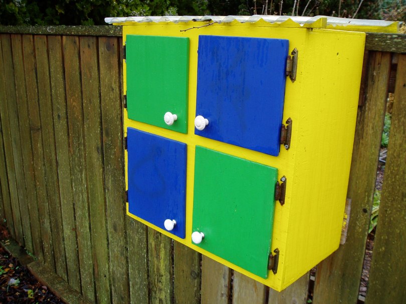fence-line cupboard, Victoria, Vancouver Island, BC, Pacific Northwest