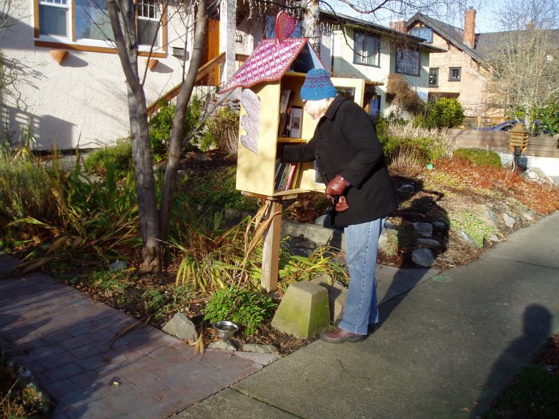 Clare Street Library street library, book sharing, book exchange, public art, little library, take a book, public art, Victoria, Vancouver Island, BC, Pacific Northwest