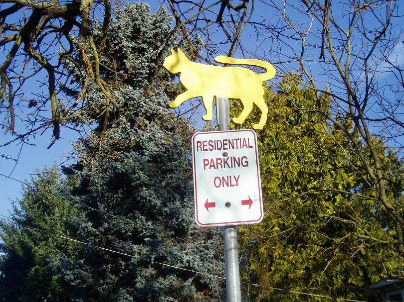 Clare Street pet crossing 1, public art, Victoria, Vancouver Island, BC, Pacific Northwest