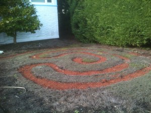 labyrinth meditation Oak Bay front yard maze garden Victoria BC Pacific Northwest