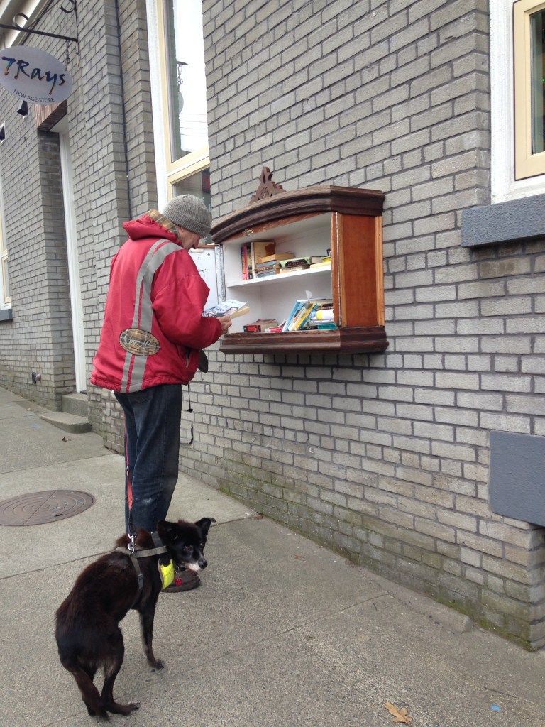 street library, book sharing, book exchange, public art, free little library, take a book, public art, Victoria, Vancouver Island, BC, Pacific Northwest