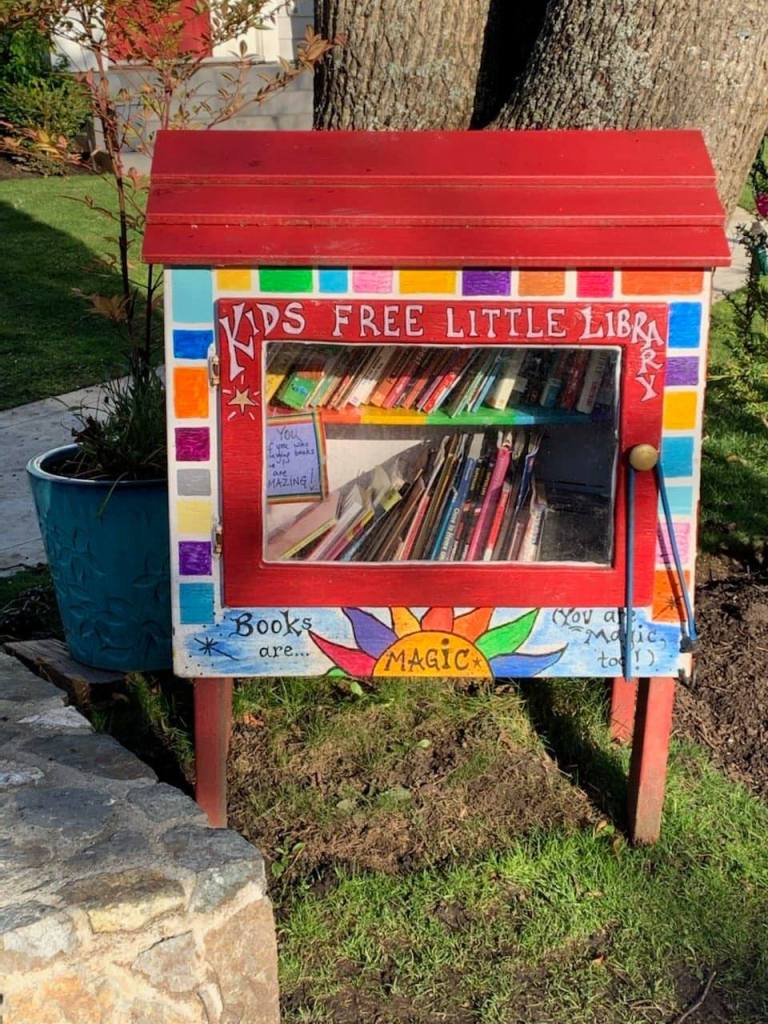 street library, book sharing, book exchange, public art, free little library, take a book, public art, Victoria, Vancouver Island, BC, Pacific Northwest
