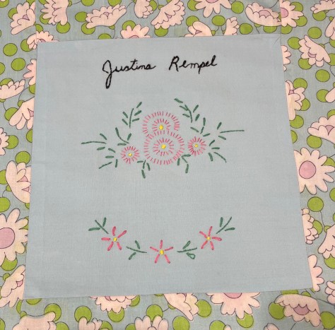 embroidery by Justina Remple, Silver Valley Ladies Club Canadian Centennial Friendship Bedspread