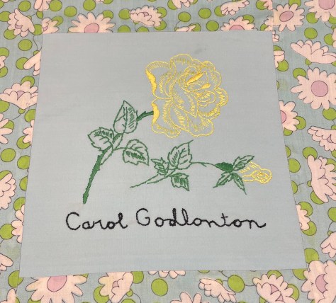 embroidery by Carol Godlonton, Silver Valley Ladies Club Canadian Centennial Friendship Bedspread