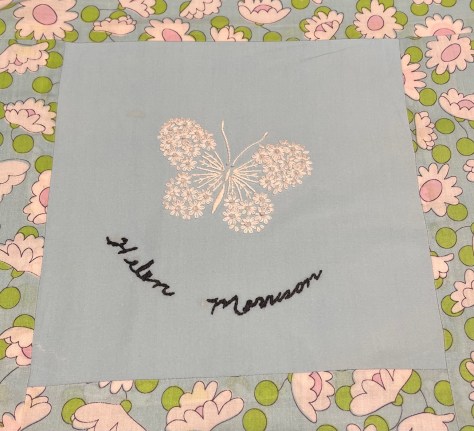 embroidery by Helen Morrison, Silver Valley Ladies Club Canadian Centennial Friendship Bedspread