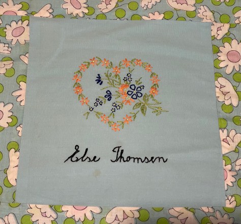 embroidery by Else Thomsen, Silver Valley Ladies Club Canadian Centennial Friendship Bedspread
